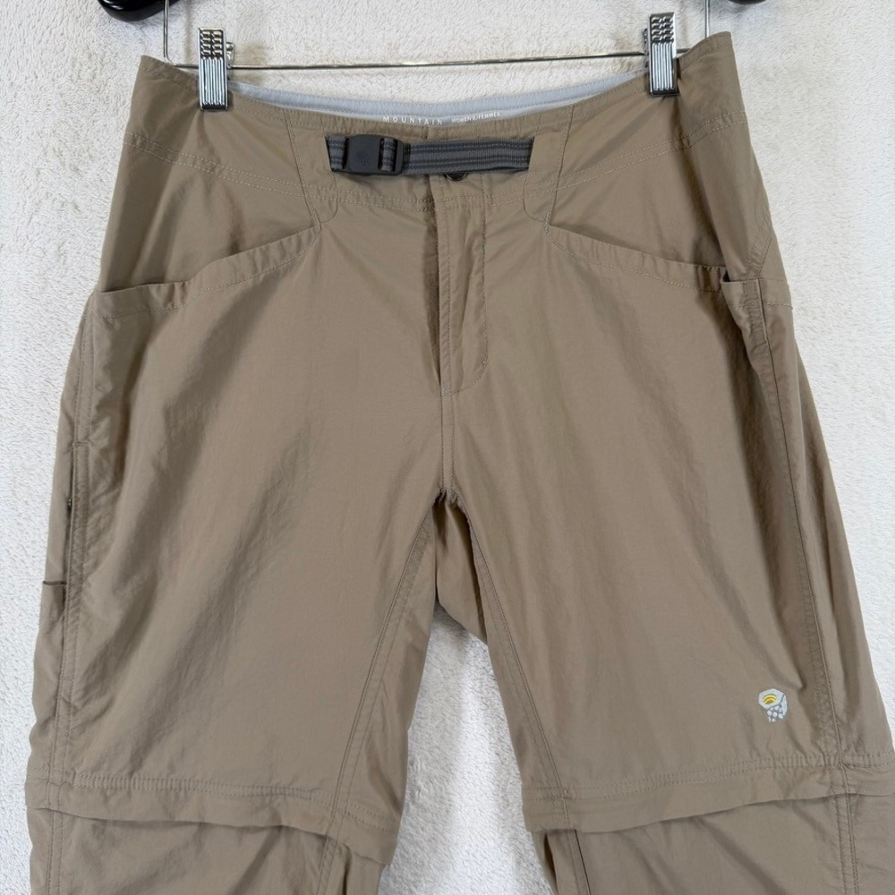 Mountain Hardwear Womens Convertible Hiking Pants Khaki Tan Size 8/34 Zip Off - Picture 3 of 15